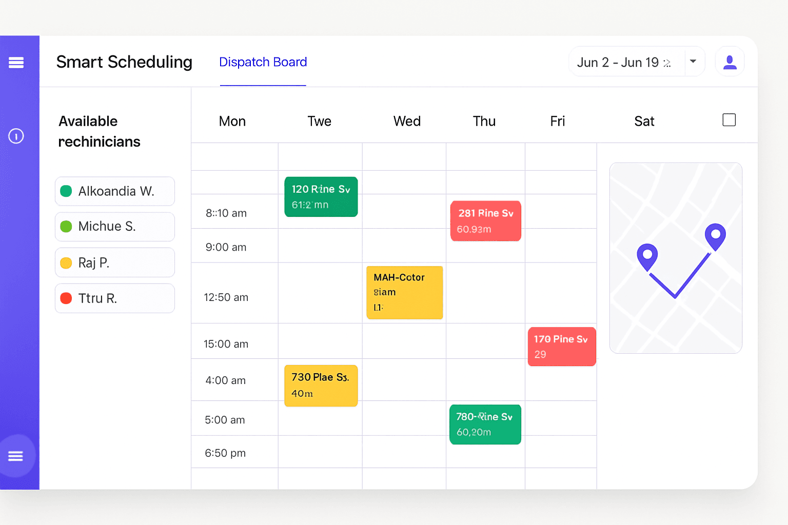 Smart Scheduling & Dispatch — Custom CRM Feature by iOLab Digital