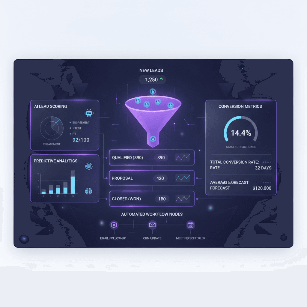AI-Powered Sales Funnels for Small Business 2026 — Blog article by iOLab Digital