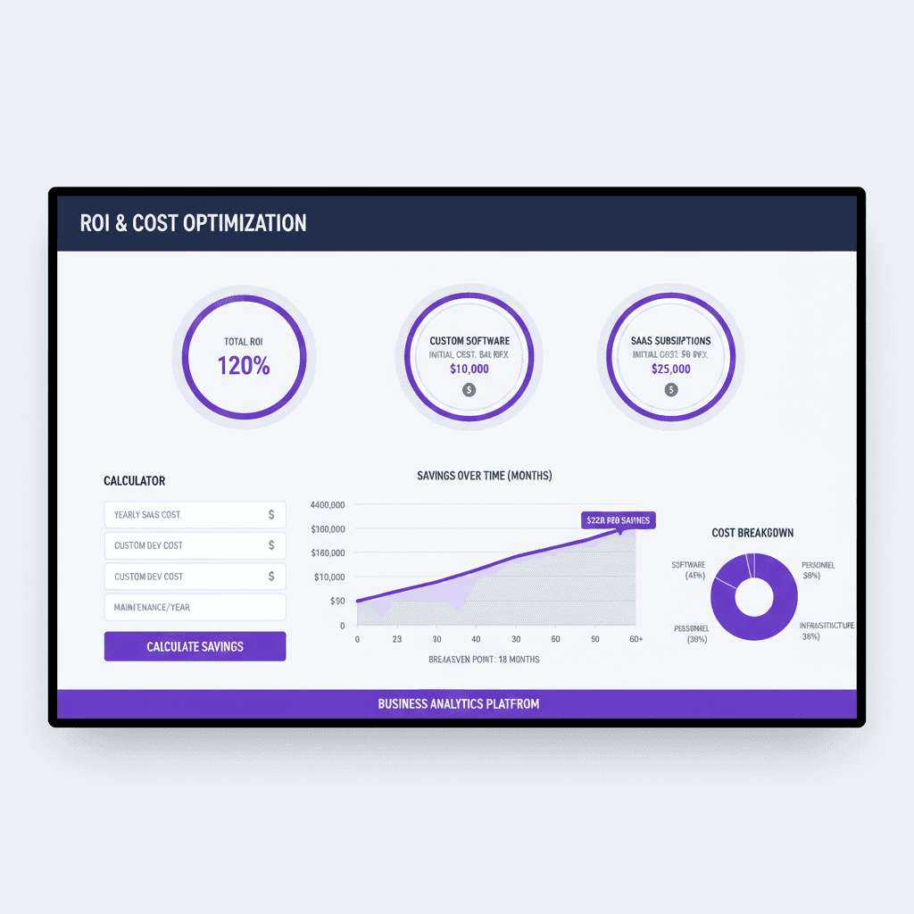 Custom Software ROI: Calculate Your SaaS Savings in 2026 — Blog article by iOLab Digital