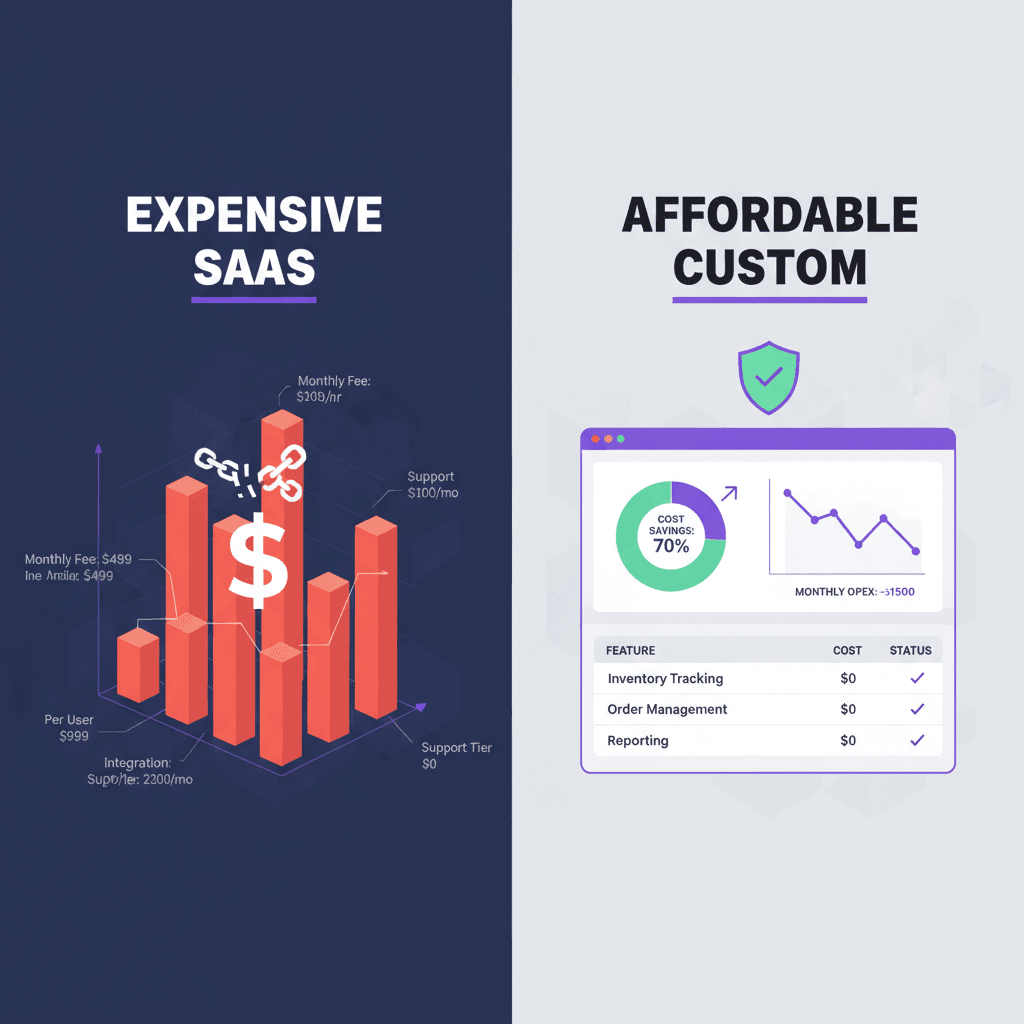 Inventory Management Software Costs: Custom vs SaaS in 2026 — Blog article by iOLab Digital