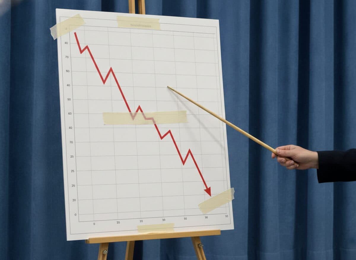 An AI-generated Double Standard Press press photo illustrating an economy-desk story through staged props rather than real people