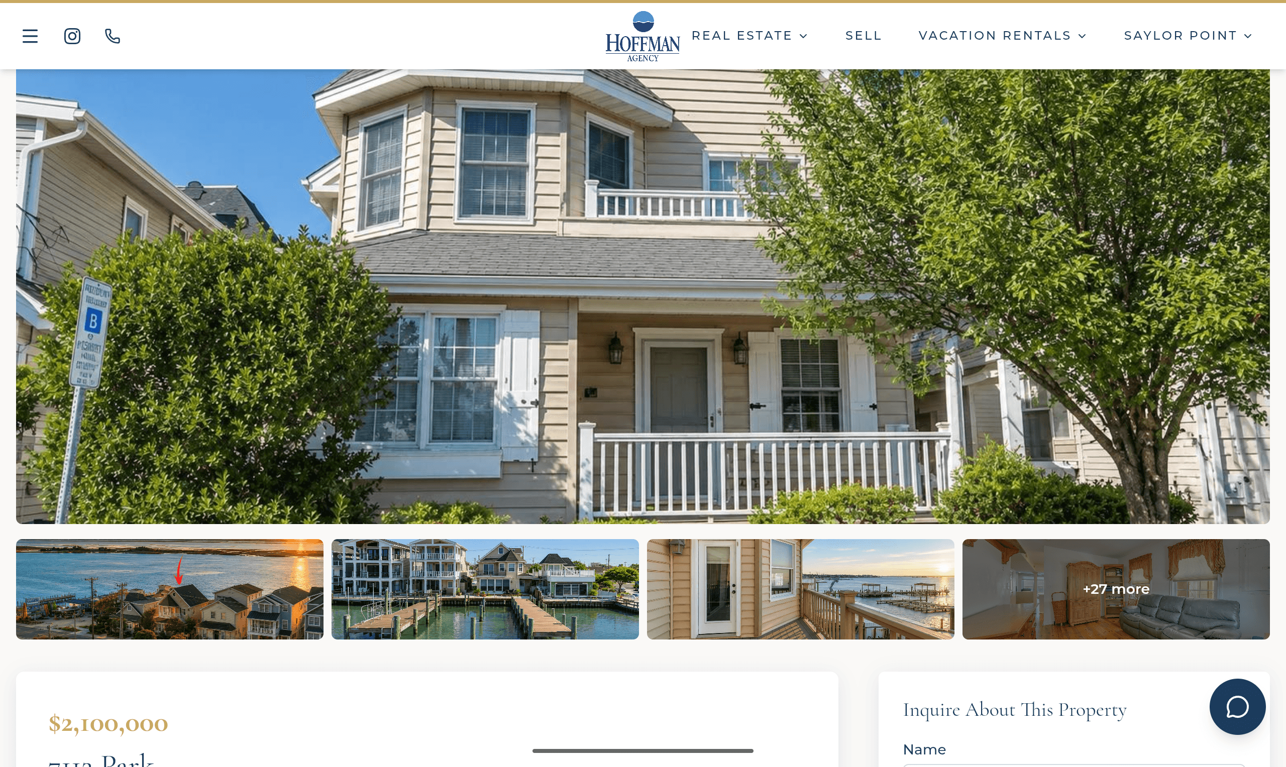 The photo gallery on a Hoffman Agency MLS for-sale property detail page