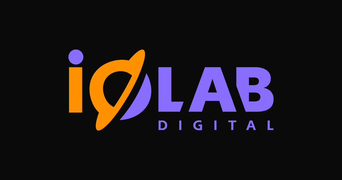 iOLab Digital Logo on Dark Background — wordmark on near-black social card by iOLab Digital