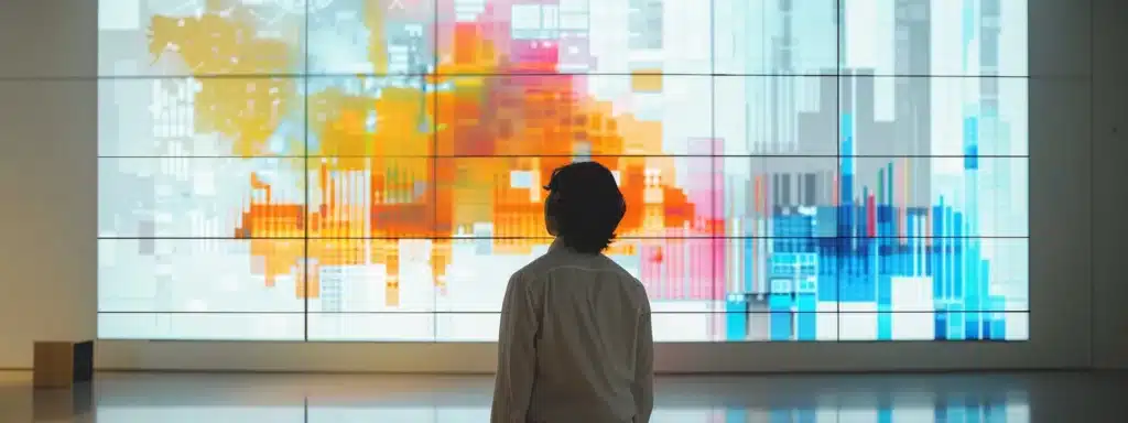 an ai algorithm analyzing various household incomes to determine segmentation, displayed on a digital screen with colorful data visualizations.